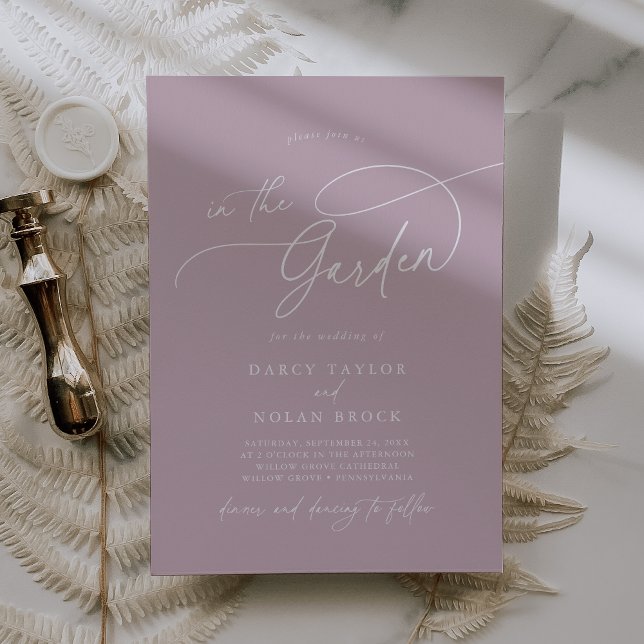 Elegant Charm Pink Garden Wedding Invitations (Creator Uploaded)