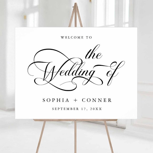Elegant Charm Script Wedding Welcome Sign (Creator Uploaded)