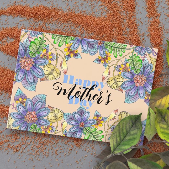 Elegant Charming Colourful Floral Mother's Day  Postcard (Creator Uploaded)