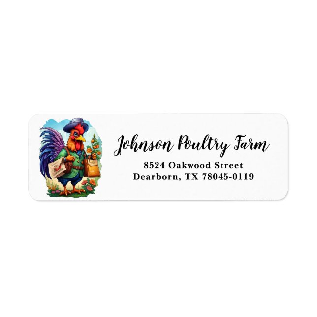 Elegant Charming Cute Rooster Chicken Poultry Farm (Front)