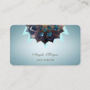 Elegant Charming Professional Lotus Flower Mandala Business Card
