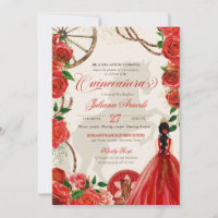 Elegant Charro Red Roses Western Ranch Quinceanera