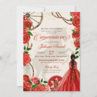 Elegant Charro Red Roses Western Ranch Quinceanera
