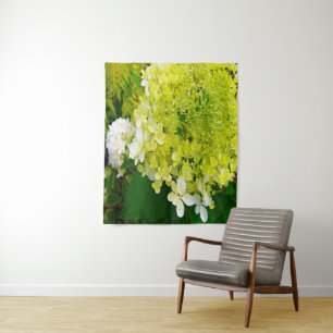 Elegant Chartreuse Green Limelight Hydrangea Tapestry