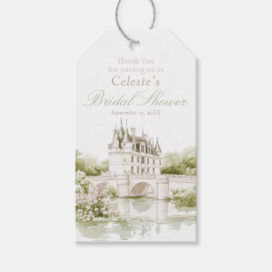 Elegant Chateau French Romance Bridal Shower Gift Tags
