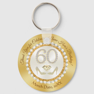 Elegant Cheap, 60th Birthday Favors for a Woman, Key Ring