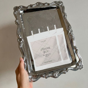 Elegant Checked Vintage Wedding Guest Thank You Favour Bags