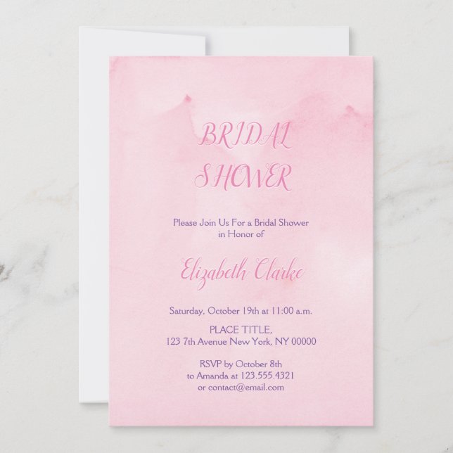 Elegant Cheerful Bridal Shower Invitation (Front)