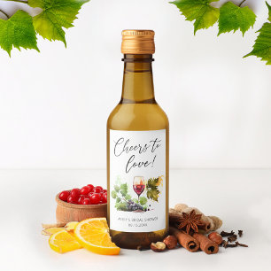 Elegant Cheers To Love Wine Glass Bridal Shower Wine Label