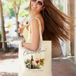 Elegant Cheers to Love Wine Themed Watercolor Tote Bag<br><div class="desc">Elevate your bridal shower with the Elegant Cheers to Love Wine-Themed Watercolor Tote Bag, showcasing a stylish watercolor design and trendy calligraphy. This versatile tote is an ideal bridal shower or wedding favour, tailored for wine-themed celebrations or vineyard soirées. Offering both chic style and practicality, it's a thoughtful gesture for...</div>