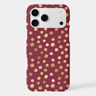 Elegant Cheetah Gold Burgundy Metallic
