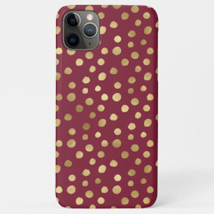 Elegant Cheetah Gold Burgundy Metallic Case-Mate iPhone Case