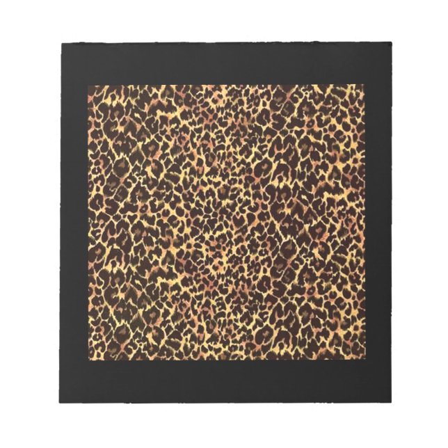 Elegant Cheetah Pattern Notepad (Front)