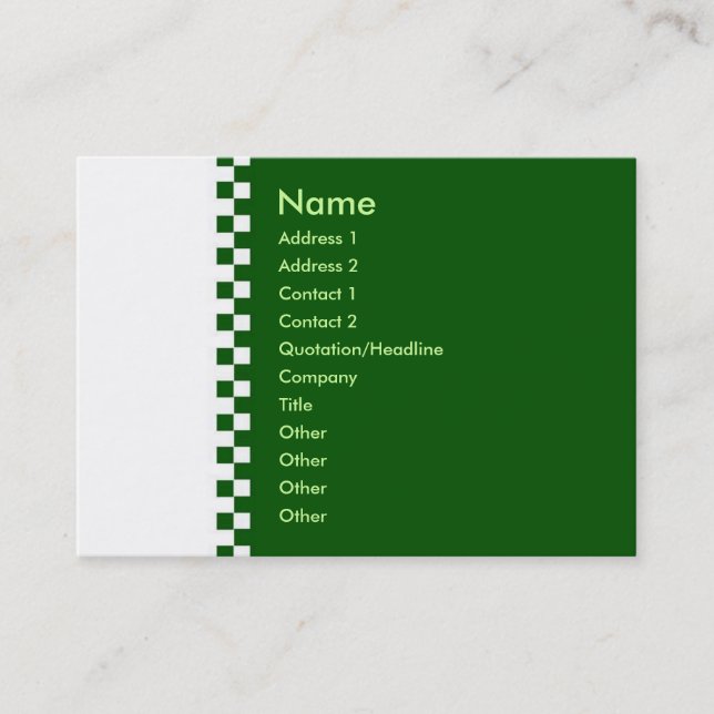 Elegant Chequered Profile Card (Front)