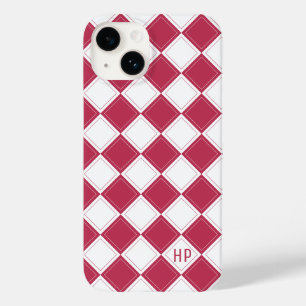 Elegant chequered tiles pattern [custom colour] Case-Mate iPhone 14 case