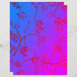 Elegant Cherry Blossom Art Scrap-booking Paper