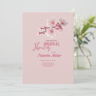 Elegant Cherry Blossom Bridal Shower Invitation