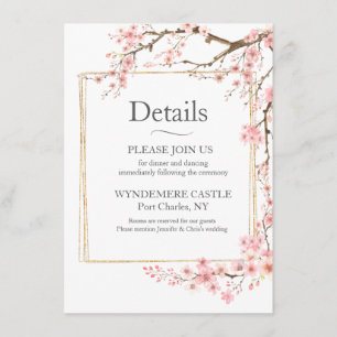 Elegant Cherry Blossom Enclosure Card