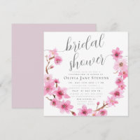Elegant Cherry Blossom Floral Wreath Bridal Shower