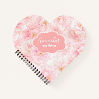 Elegant Cherry Blossom Pattern Design Notebook