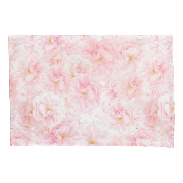 Elegant Cherry Blossom Pattern Design Pillowcase (Front)