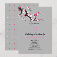 Elegant Cherry Blossom Pink White floral Birthday