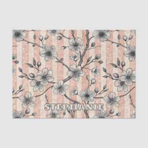 Elegant Cherry Blossom Sakura - Pink & White Tissue Paper