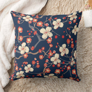 Elegant Cherry Blossom Seamless Pattern (10) Cushion