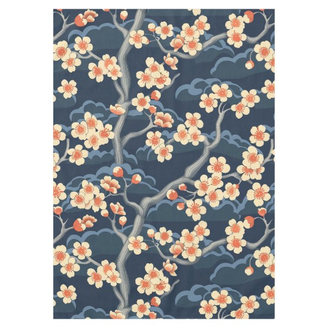 Elegant Cherry Blossom Seamless Pattern (11) Tablecloth (Front)
