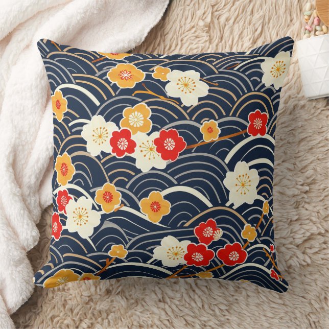 Elegant Cherry Blossom Seamless Pattern (12) Cushion (Blanket)