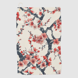 Elegant Cherry Blossom Seamless Pattern (13) Golf Towel