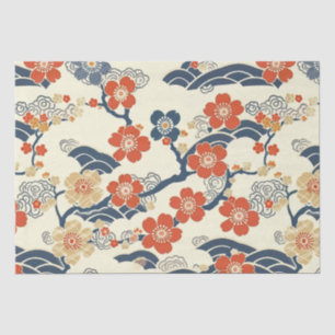 Elegant Cherry Blossom Seamless Pattern (14) Tissue Paper