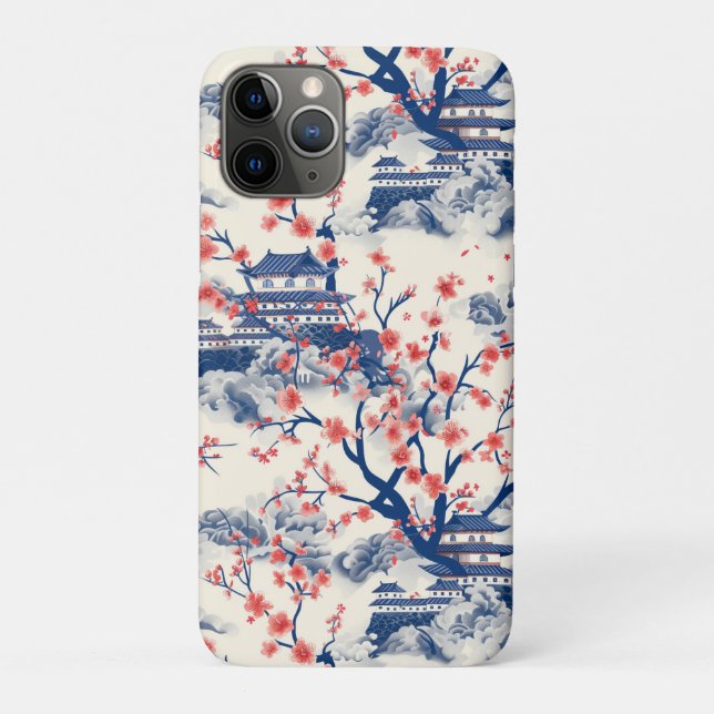 Elegant Cherry Blossom Seamless Pattern (15) Case-Mate iPhone Case (Back)