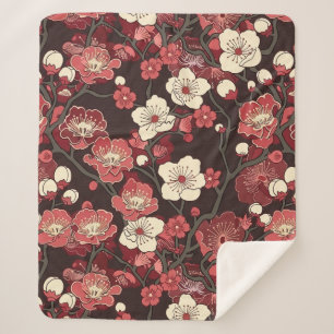 Elegant Cherry Blossom Seamless Pattern (16) Sherpa Blanket