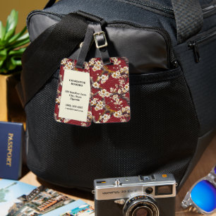 Elegant Cherry Blossom Seamless Pattern (17) Luggage Tag