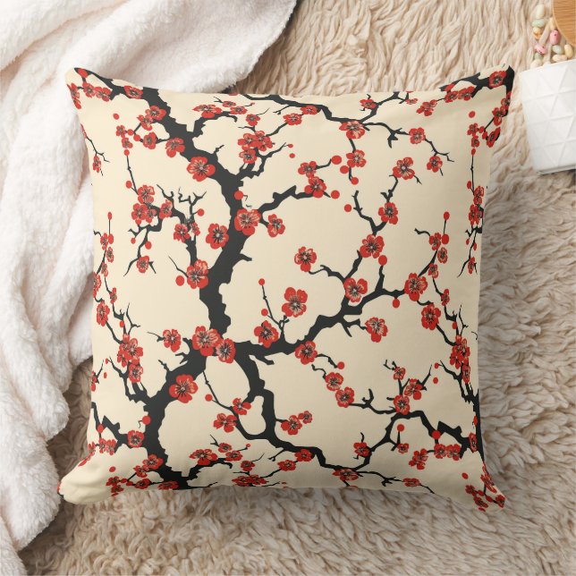 Elegant Cherry Blossom Seamless Pattern (1) Cushion (Blanket)