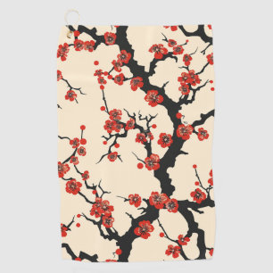 Elegant Cherry Blossom Seamless Pattern (1) Golf Towel