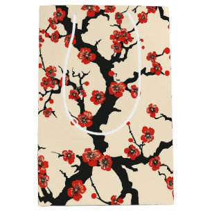 Elegant Cherry Blossom Seamless Pattern (1) Medium Gift Bag