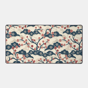 Elegant Cherry Blossom Seamless Pattern (2) Desk Mat