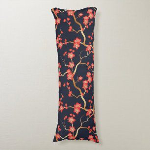 Elegant Cherry Blossom Seamless Pattern (3) Body Cushion