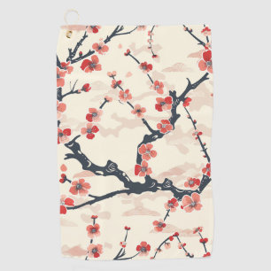 Elegant Cherry Blossom Seamless Pattern (5) Golf Towel