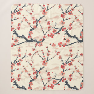 Elegant Cherry Blossom Seamless Pattern (5) Sherpa Blanket