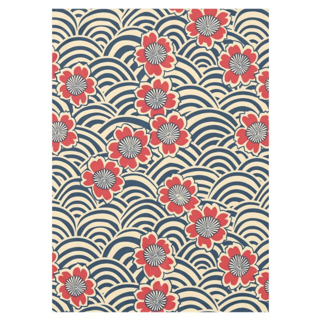 Elegant Cherry Blossom Seamless Pattern (8) Tablecloth (Front)