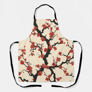 Elegant Cherry Blossom Seamless Pattern Apron
