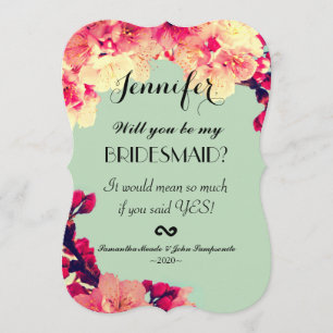 Elegant Cherry Blossoms on Rustic Teal Invitation