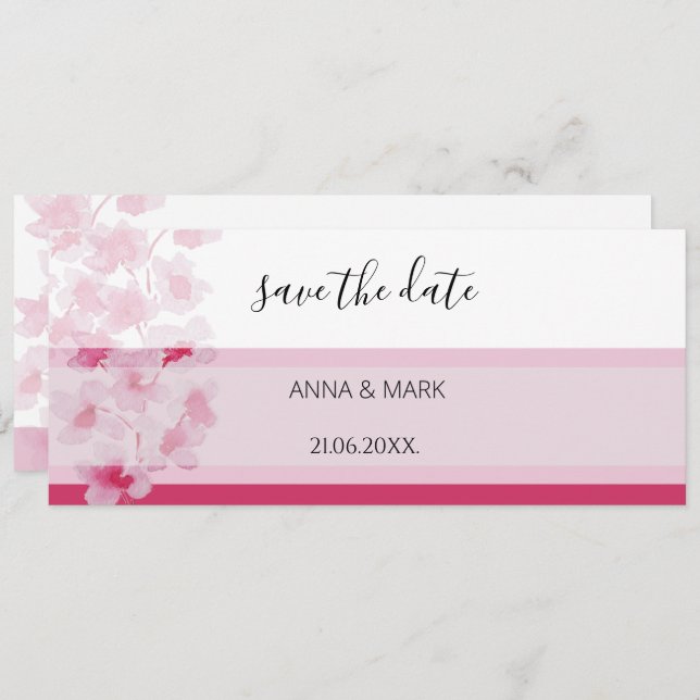 Elegant Cherry Blossoms Watercolor Hand-painted (Front/Back)