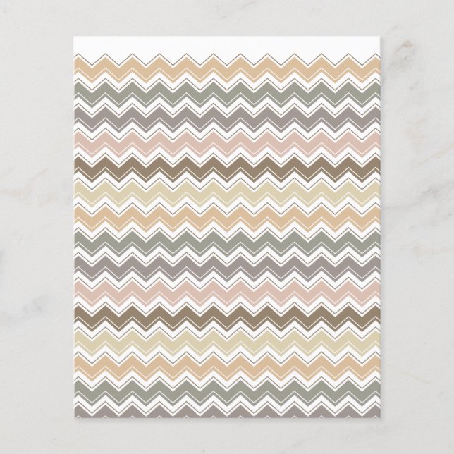 Elegant Chevron Designer's Earth Tone Pattern Flyer (Front)