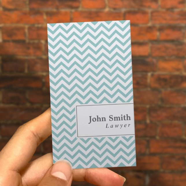 Elegant Chevron Stripes Lawyer Business Card (Creator Uploaded)