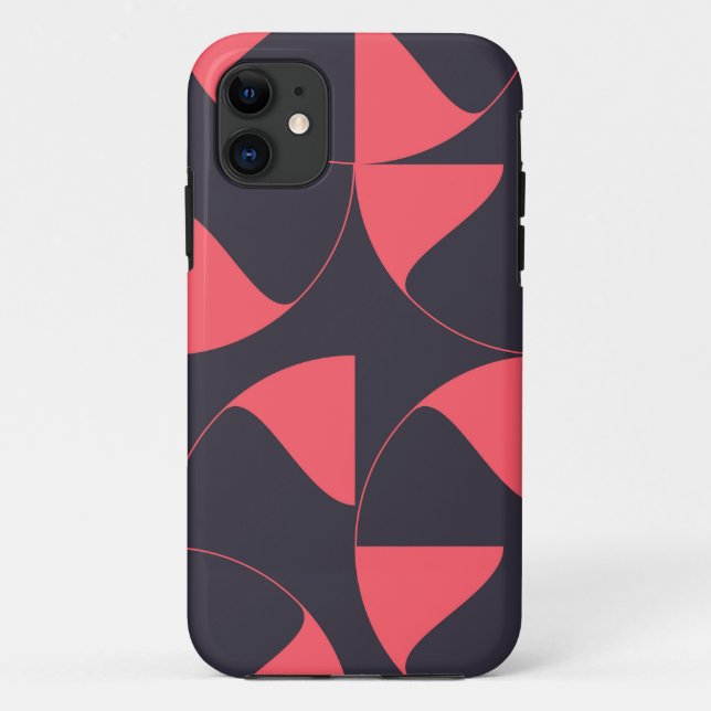 Elegant, chic, abstract circular geometric flowers Case-Mate iPhone case (Back)