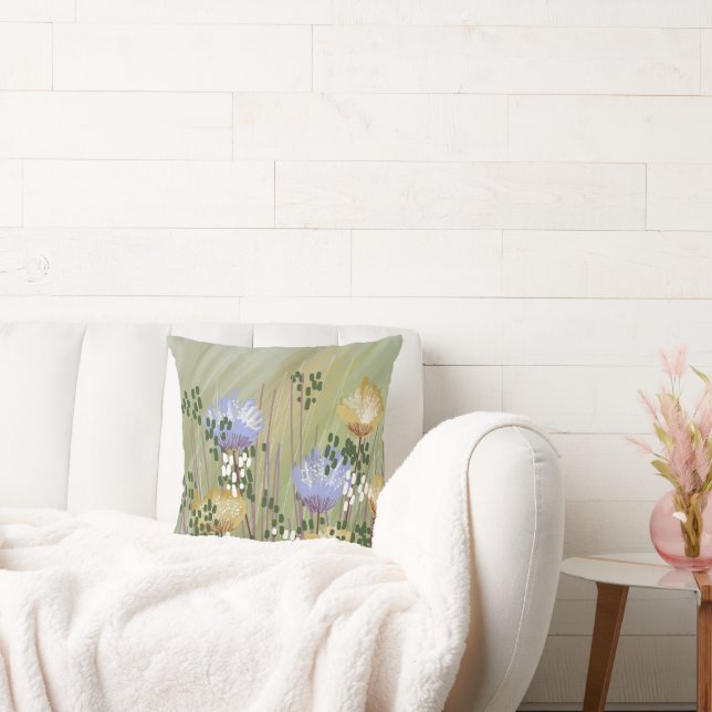 Elegant Chic Abstract Floral Cushion (Couch)